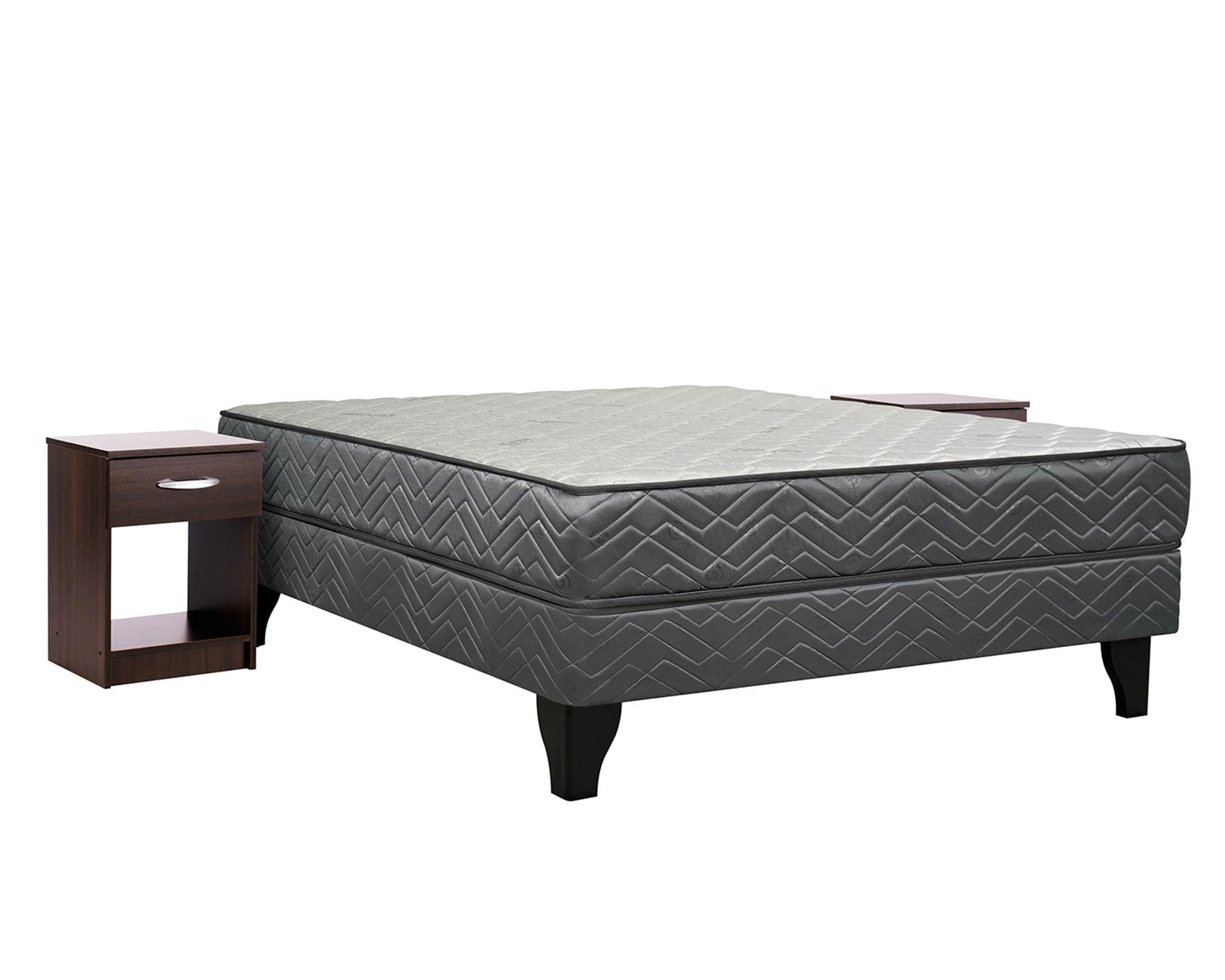 Cama europea 2 plazas x 190 cm Apolo black + veladores Asturias Celta