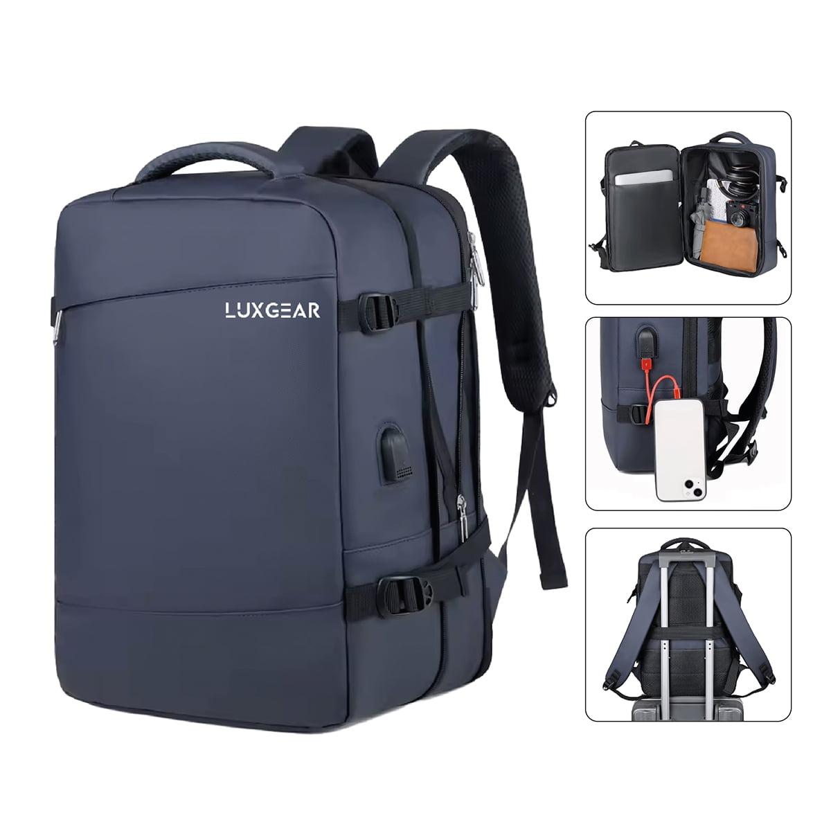 Mochila De Viaje Expansible Luxgear Prestige Impermeable - Azul