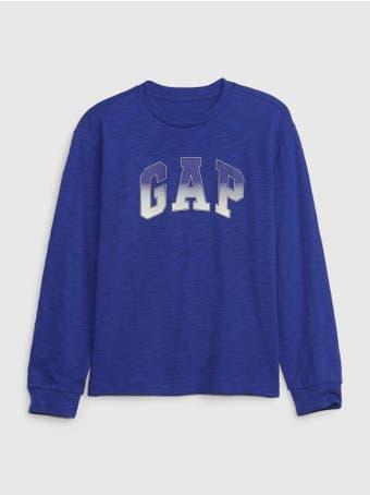 Polera Gap Logo Manga Larga Niño