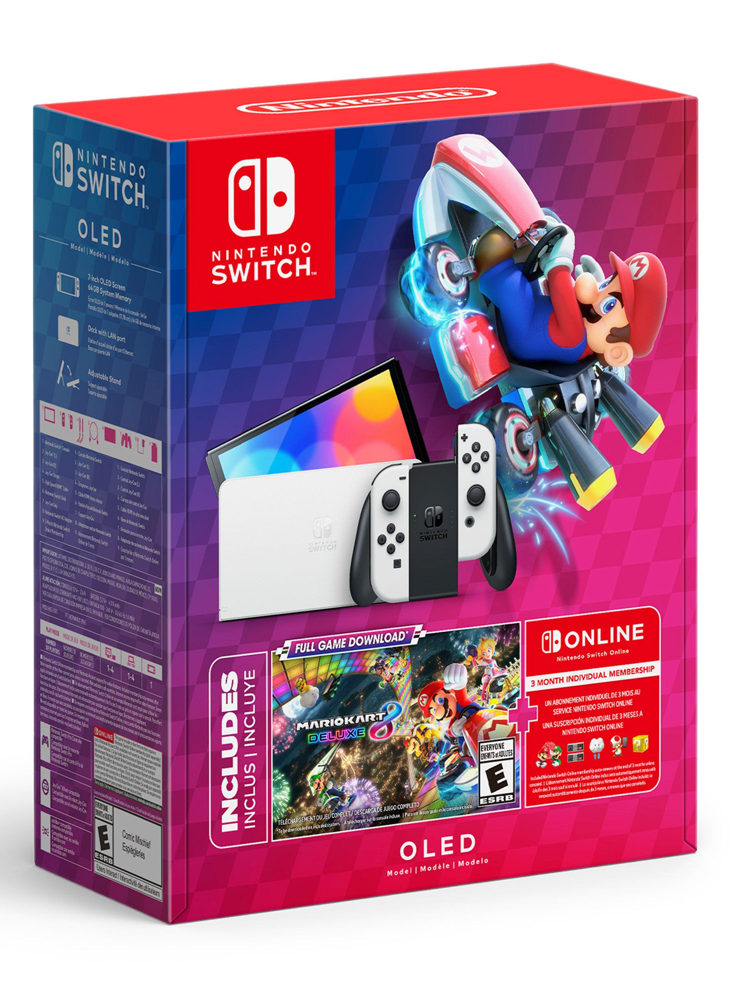 Consola Nintendo Switch Oled White + Mario Kart 8