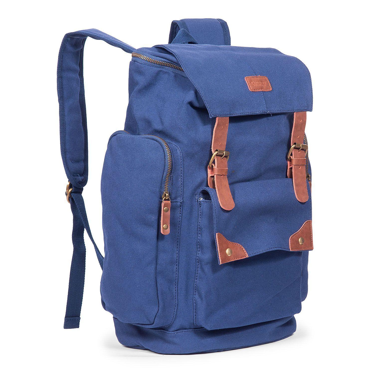 Mochila De Viaje Vintage Azul